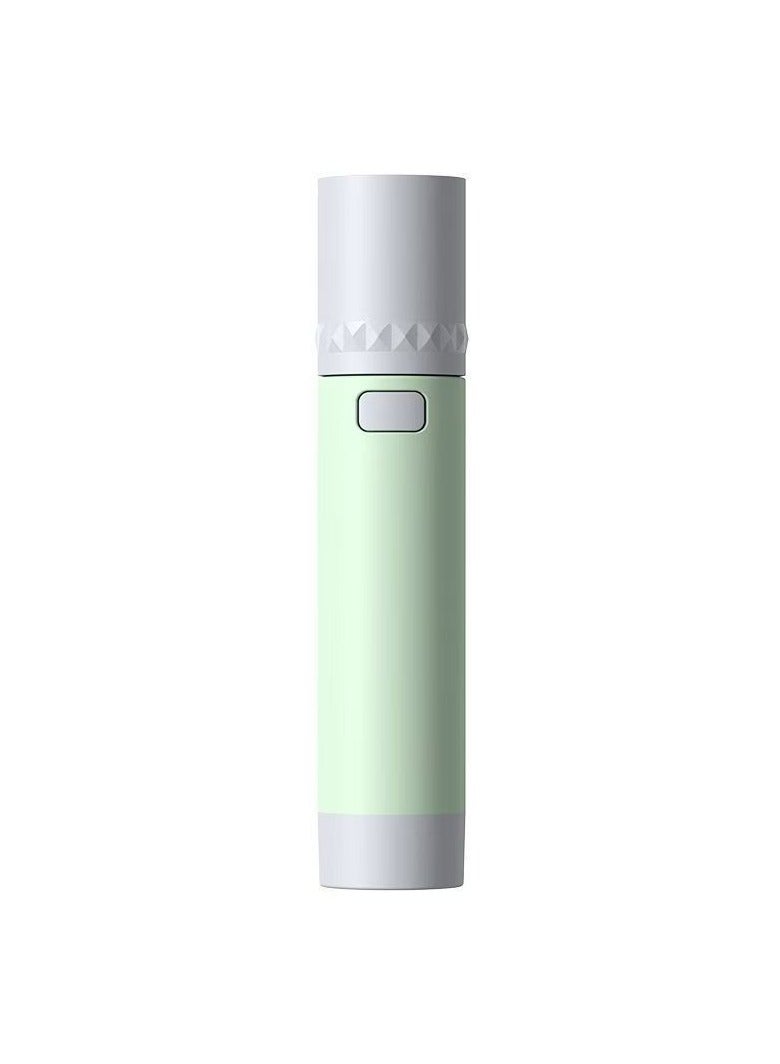 New portable rechargeable LED flashlight with ABS body, green color  - Image 2