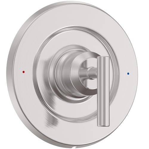 KANDENT T2901BN Gibson Valve Trim Kit, Brushed Nickel Shower Trim Kit Shower Lever Handle, Compatible with Moen 2510 Valve - Image 1