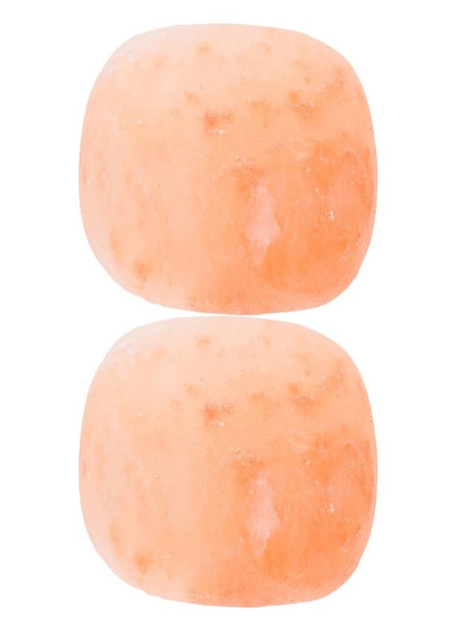 فيكاسكي قطعتان من أحجار التدليك المقشرة المصنوعة من ملح الصخور الطبيعي - صابون ملح معدني لغسول الجسم والعناية بالبشرة، شكل بيضاوي مسطح 2.6 بوصة عرض × 3.5 بوصة طول (عبوة من قطعتين) - Image 1