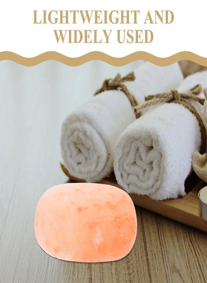 فيكاسكي قطعتان من أحجار التدليك المقشرة المصنوعة من ملح الصخور الطبيعي - صابون ملح معدني لغسول الجسم والعناية بالبشرة، شكل بيضاوي مسطح 2.6 بوصة عرض × 3.5 بوصة طول (عبوة من قطعتين) - Image 3