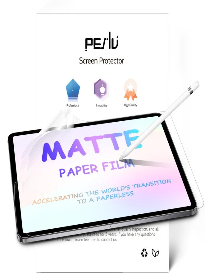Peslv 2 Pack Like Paper Screen Protector for iPad Air 5th & Air 4th (10.9 Inch)/ iPad Pro 11 (2022/21/20/18), Matte Anti Glare PET Film/Blue Light Filter/Drawing & Writing Feel Like on Paper - Image 1