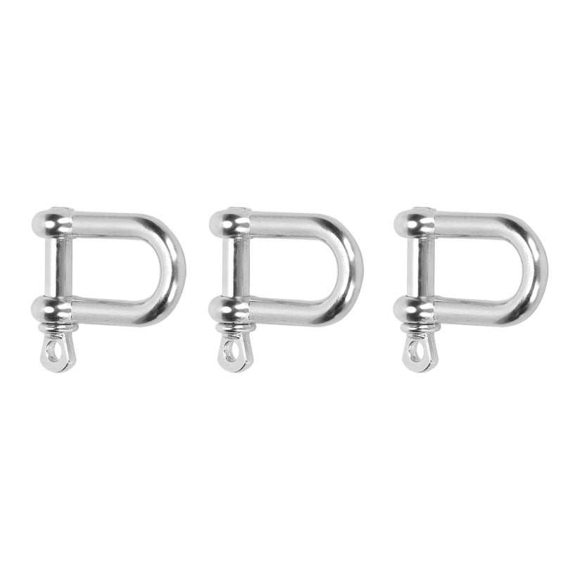 U Shape Shackle: Zinc Alloy, Burr-Free Weather-Resistant - Removable Threaded Ring Pin Bow Shackle for Outdoor Camping Paracord Survival Bracelets - Image 1