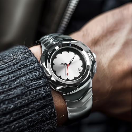 BARAMON Unique Mens Watches Stylish Futuristic Collectible Male Wristwatch Analog Quartz Clock Date Waterproof Fashion Watch for Men - Image 5