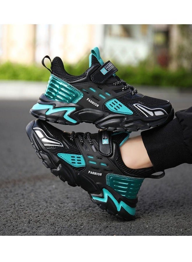 NIBEMINENT All Seasons Casual Sport Shoes for Children Boys Non-slip Kids School Fashion Running Sneaker Leather Tennis Footwear - Image 4