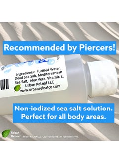 Urban ReLeaf Unscented Piercing Solution ! Non-Iodized Sea Salt Healing Soak. Lip, Tongue, Septum, Dimple, Mouth. No Scent. Ready To Use. Made Fresh In Usa. Soothe & Calm.  - Image 3