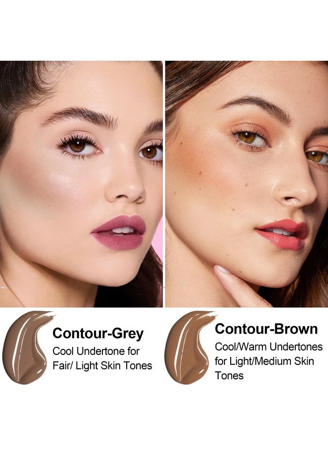 FV - FV Cool Toned Contour Stick, Long Lasting Liquid Contour Wand, Lightweight, Blendable & Natural Cream Contour for Face, Vegan & Cruelty-free, 04 Grey - Image 1