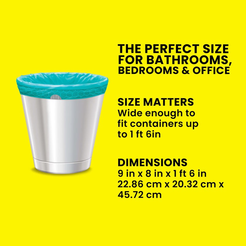 Glad Small Trash Bags 4 Gallon, Febreze Bahama Bliss Garbage Bags, Odor Resistant with Drawstring, 80 Count - Image 2