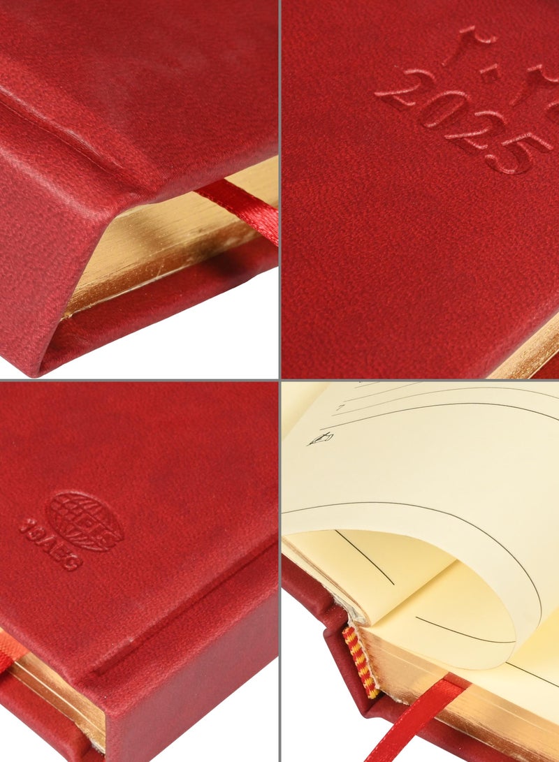 FIS Golden A5 Diary 2025 (Arabic/English) Maroon - FSDI19AEG25MR - Image 3