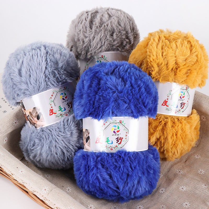100G Ball Of Imitation Mink Fur Thread Wool Crochet Thread Toy Diy Hat Fur Yarn Mink Velvet Fur Velvet - Image 2