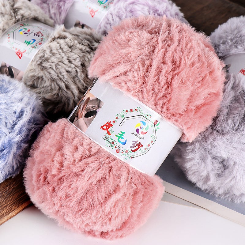 100G Ball Of Imitation Mink Fur Thread Wool Crochet Thread Toy Diy Hat Fur Yarn Mink Velvet Fur Velvet - Image 4