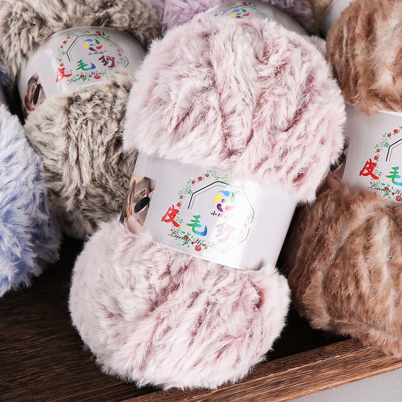 100G Ball Of Imitation Mink Fur Thread Wool Crochet Thread Toy Diy Hat Fur Yarn Mink Velvet Fur Velvet - Image 3