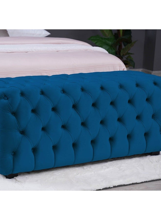 Pan Home Emirates Gama Bench-Velvet~Blue  - Image 1