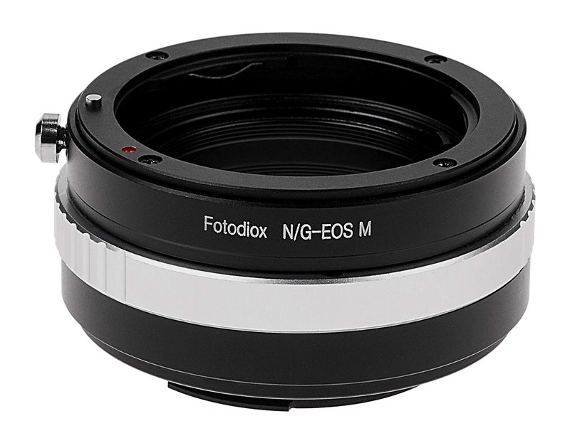 Fotodiox Lens Mount Adapter with Aperture Control, for Nikon G-Type, DX-Type Lens to Canon EOS M Mirrorless Cameras - Image 1