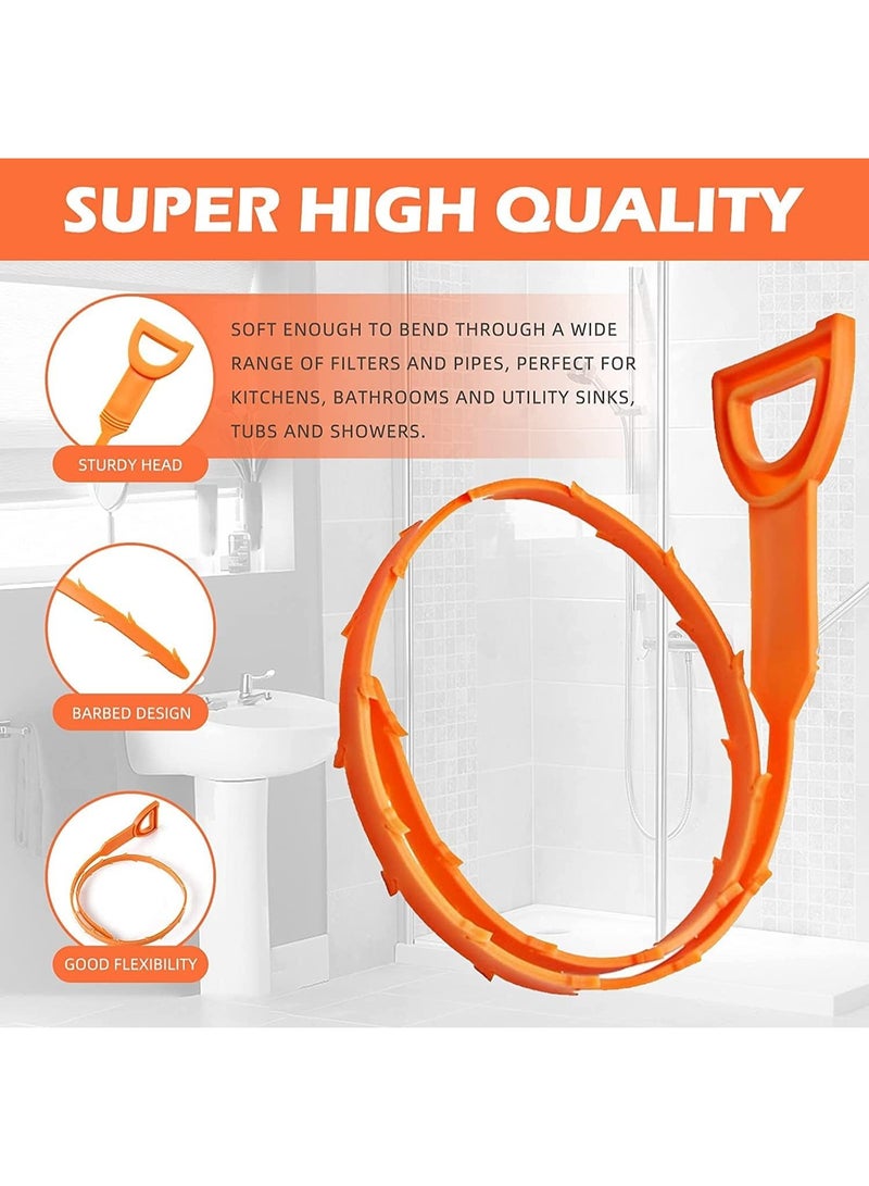 6 Pack Drain Clog Remover Tool, Sink Snake Cleaner Drain Auger Sewer toilet dredge, Snake Drain for Hair Remover Tool For Sewer, Toilet, Kitchen Sink, Bathroom Tub - Image 4