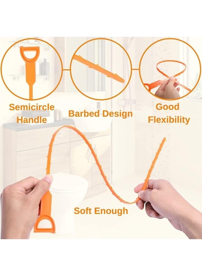 6 Pack Drain Clog Remover Tool, Sink Snake Cleaner Drain Auger Sewer toilet dredge, Snake Drain for Hair Remover Tool For Sewer, Toilet, Kitchen Sink, Bathroom Tub - Image 3
