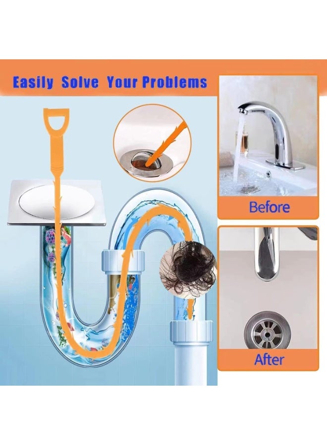 6 Pack Drain Clog Remover Tool, Sink Snake Cleaner Drain Auger Sewer toilet dredge, Snake Drain for Hair Remover Tool For Sewer, Toilet, Kitchen Sink, Bathroom Tub - Image 5