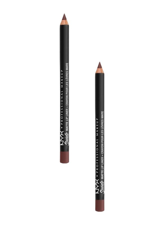 NYX PROFESSIONAL MAKEUP Suede Matte Lip Liner Combo - Cold Brew  - Image 1
