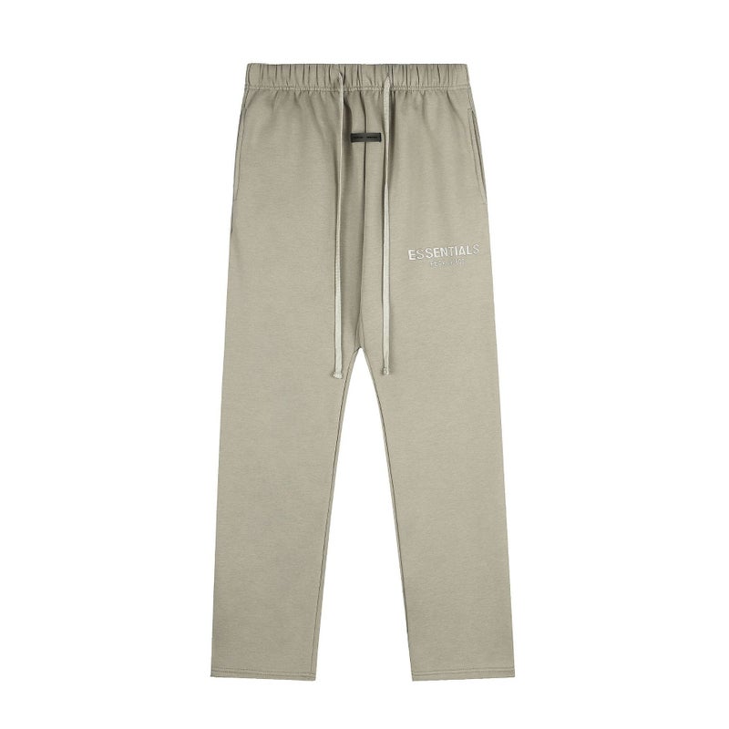 FOG Essentials Fleece-Lined Hoodie & Pants Set with Silver Letter Print - Casual Streetwear