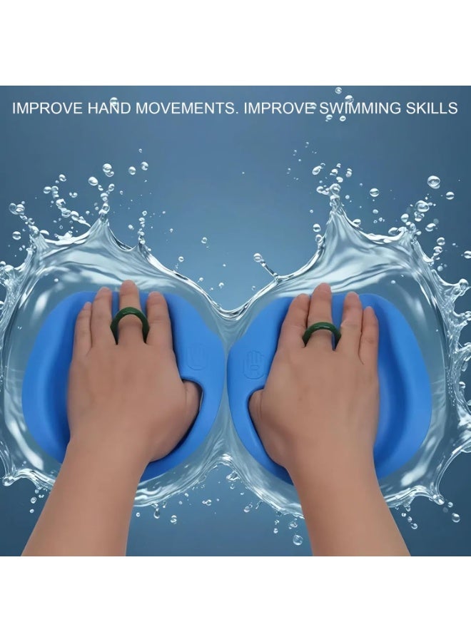 Pair of  Swimming Hand Fins for kids, Swim Paddles, Strength Training Aid, Upper Body Resistant Gloves for Novice and Professional Use. - Image 5