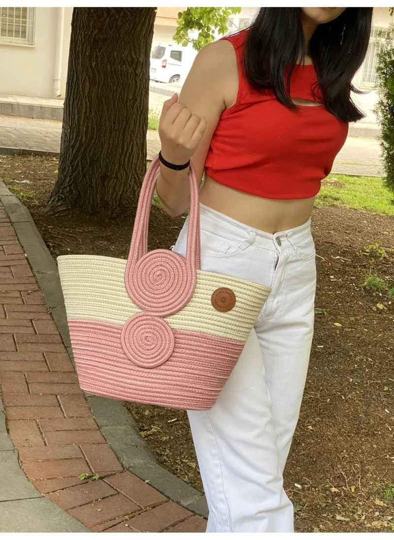 BDZ Deri Jute Straw Look Handbag Beach Bag Shoulder Bag