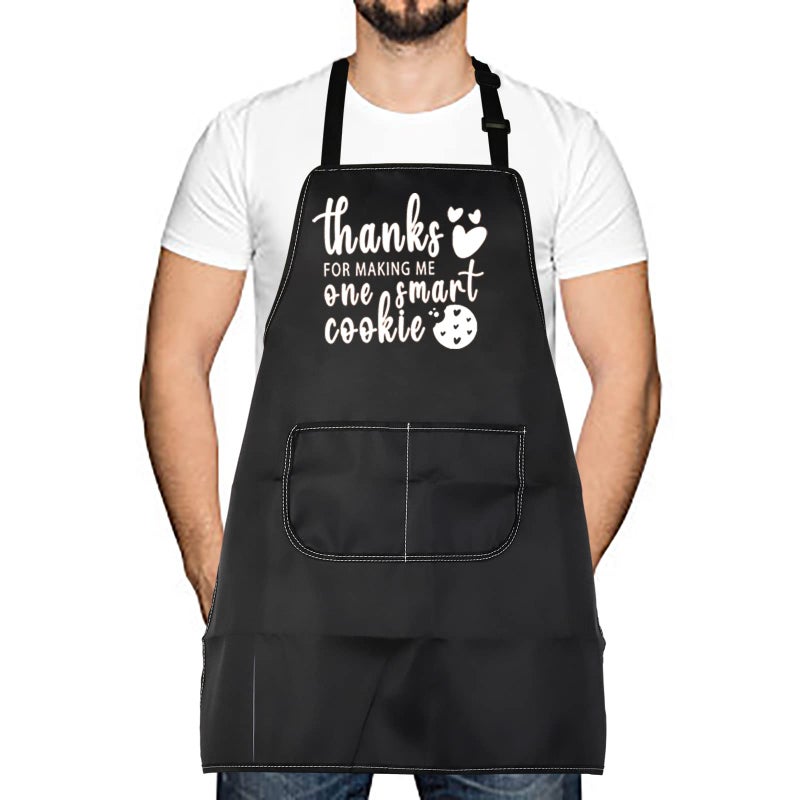 LEVLO LEVLO Teacher Appreciation Gift Thanks for Making Me One Smart Cookie Aprons Thanksgiving Gifts (Smart Cookie) - Image 1