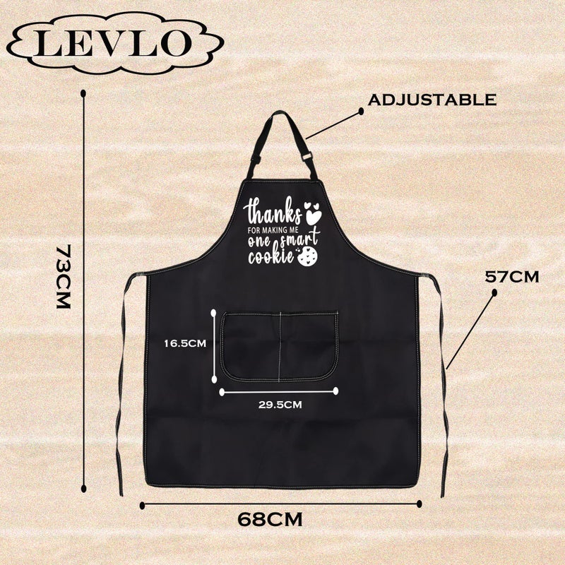 LEVLO LEVLO Teacher Appreciation Gift Thanks for Making Me One Smart Cookie Aprons Thanksgiving Gifts (Smart Cookie) - Image 2