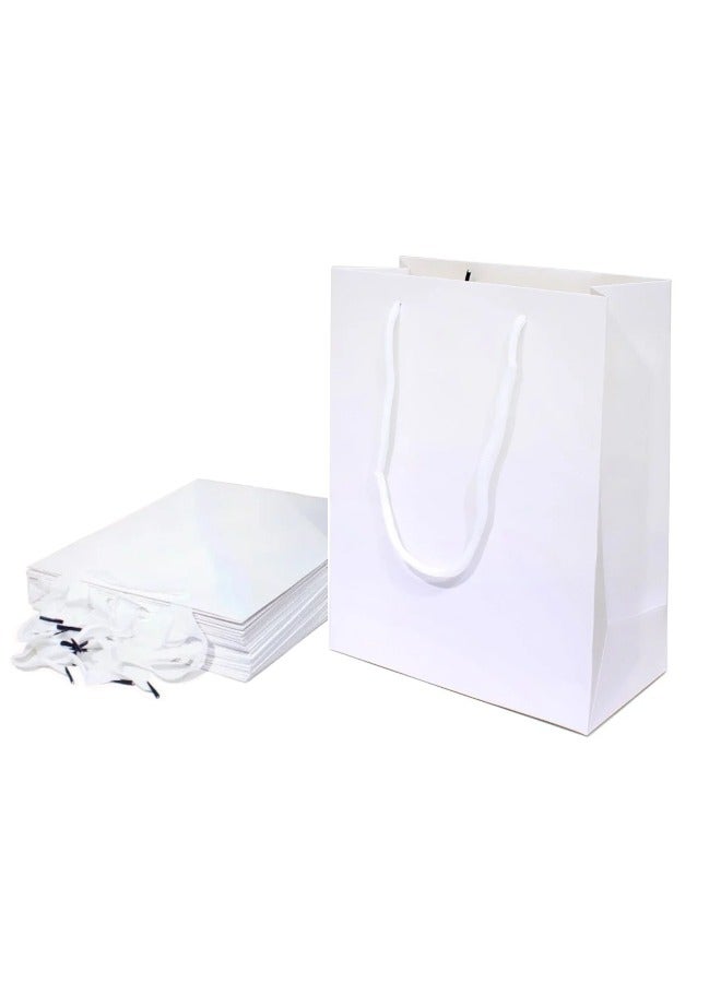 PRIMA 6 Piece White Gift Bag Set 24.5x19.5x9.5 cm - Image 1