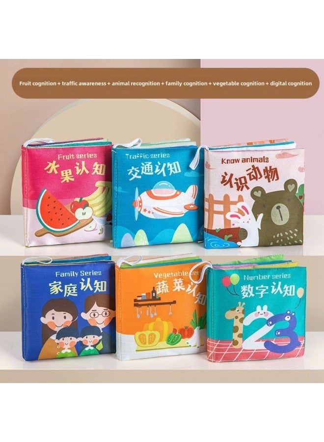 Cloth Book Early Education Baby Can Chew Baby Cognitive Animal Toys 0 1 Year Old 3 To 6 Months 12 Boys-Colour:6-book Set + Land Tail Book [5 Storybooks] Ocean Tail Book [5 Storybooks]  - Image 3