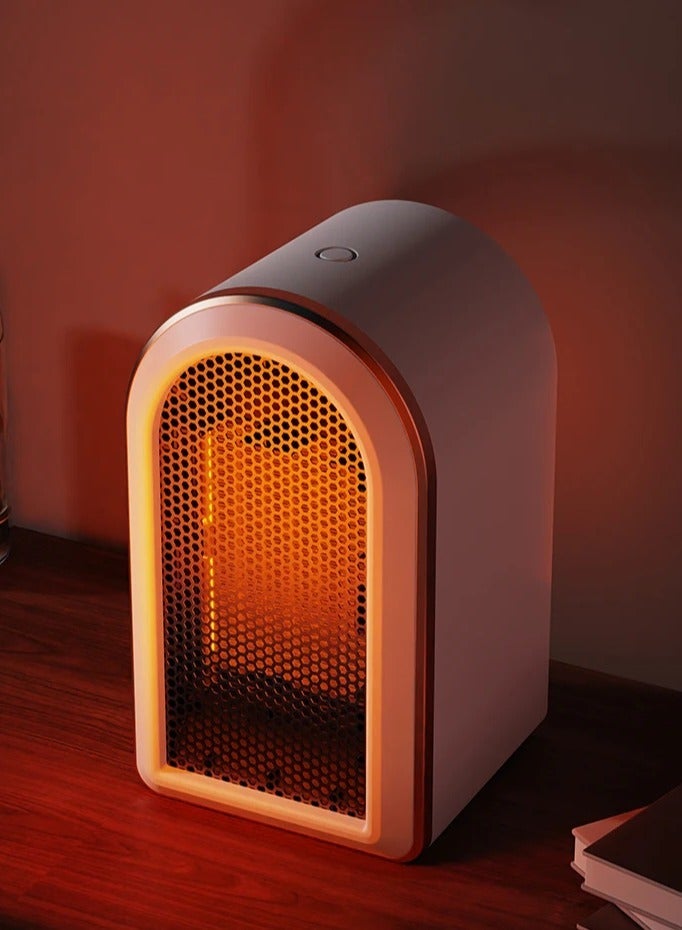 سخانات كهربائية محمولة للاستخدام الداخلي مزودة بمنظم حرارة، 1200 واط/800 واط، آمنة وهادئة، مناسبة للمكاتب وغرف العمل (أسود) - Image 5