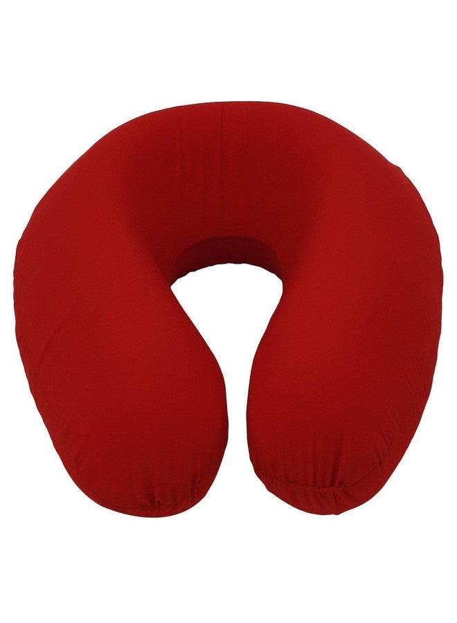 Jassi Toy Neck Support Travel Pillow for Car, Train, Flight, Bus Multipurpose (Red) - Image 3
