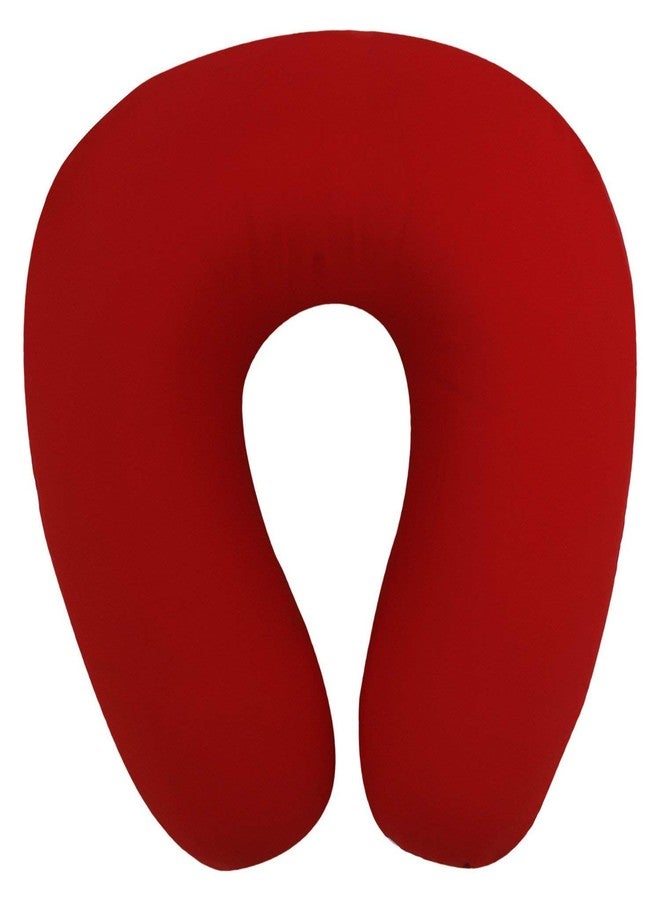 Jassi Toy Neck Support Travel Pillow for Car, Train, Flight, Bus Multipurpose (Red) - Image 1