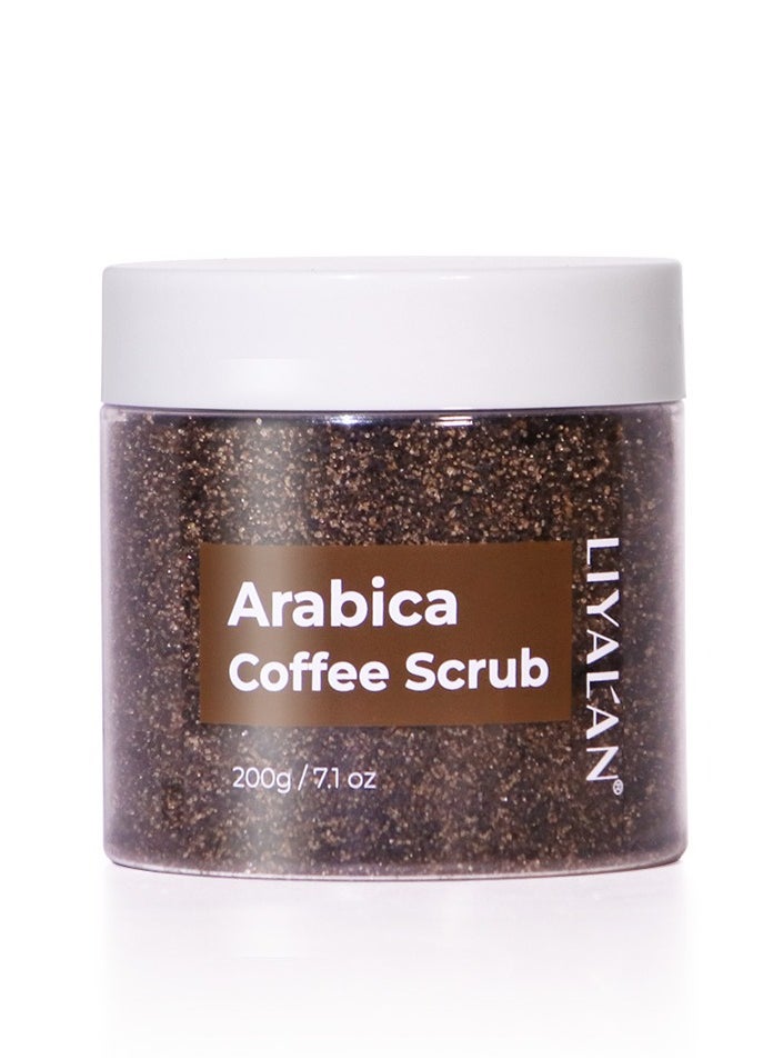 LIYALAN - Organic Arabica Coffee Scrub: Powerful Anti-Cellulite & Wrinkle Reducing Therapy - Natural Exfoliating Body Scrub for Smooth, Firm Skin - 100% Pure Arabica Coffee Beans, Vegan & Cruelty-Free - 7 oz - Image 1