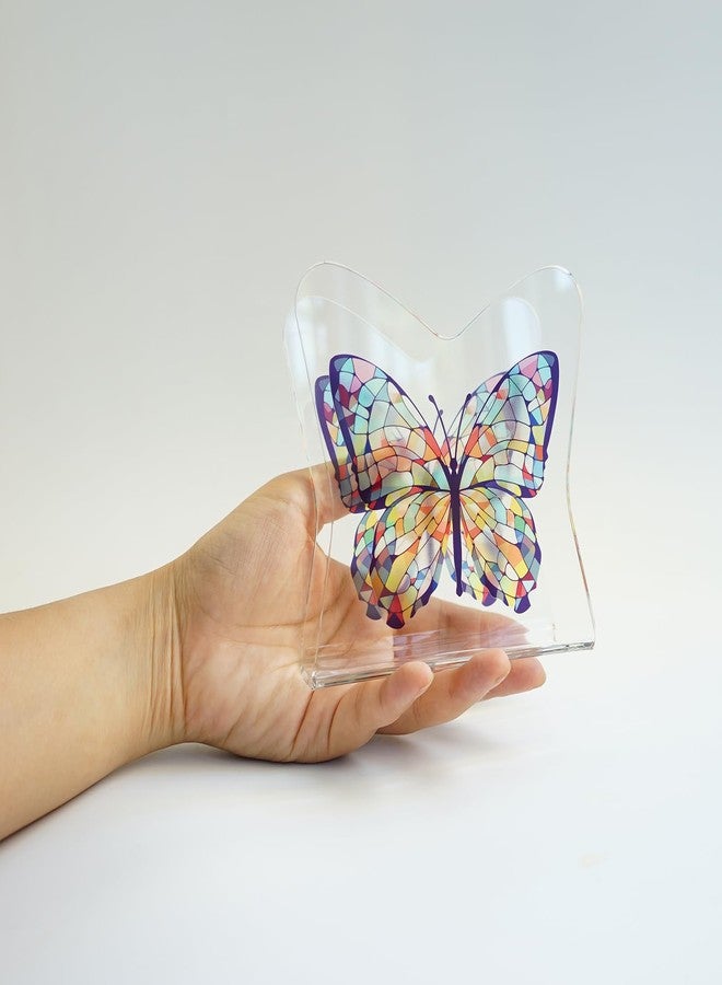 Yeaco Acrylic Transparent Crystal Decorative Butterfly Tabletop Napkin Holder For Table/Freestanding Tissue Dispenser - Image 5