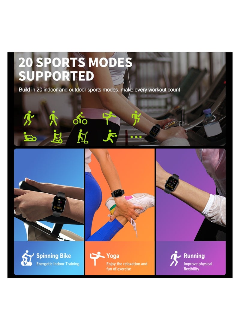 Kumi KU3S Men Smart Watch Alexa Tuya Bluetooth Call Sport Fitness Heart Rate Blood Pressure Sleep Monitor IP68 Women Smartwatch  - Image 5