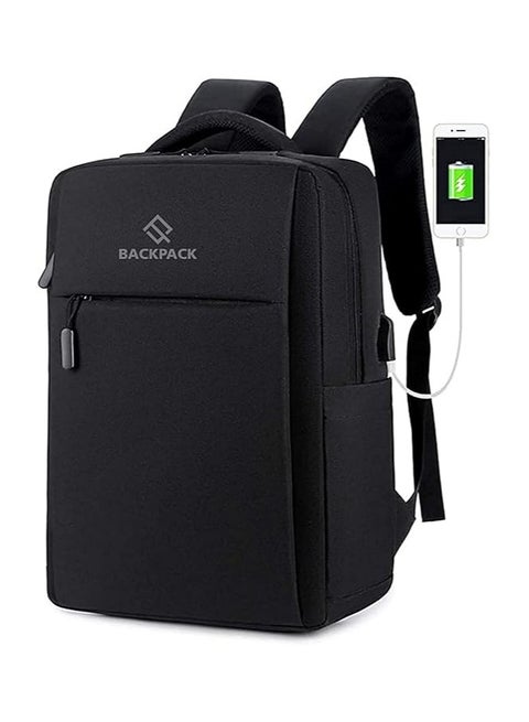 SportQ College Backpack for Women and Men Laptop Backpack/School & College Backpack (One Size, Black)