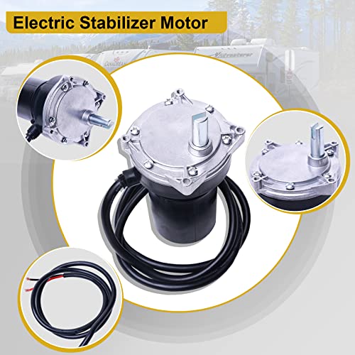 FHRHRY RV Rear Electric Stabilizer Jack Motor for Lippert 113407 352338 138445 178562 162307, fit for Camper Stabilizer Jacks 337199 369774 298707, Replace# K01285-C800 K01285C800 K01531A800 K01531-A800 - Image 4