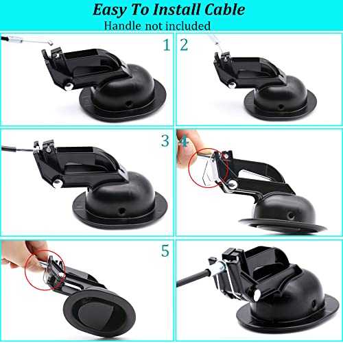 ttmagic Universal Recliner Release Cable Replacement Part, Sofa Couch Recliner Pull Cable 37inch, 5mm Cable Barrel End S-Shaped Hook Exposed Cable (4.75 in Length) - Image 5