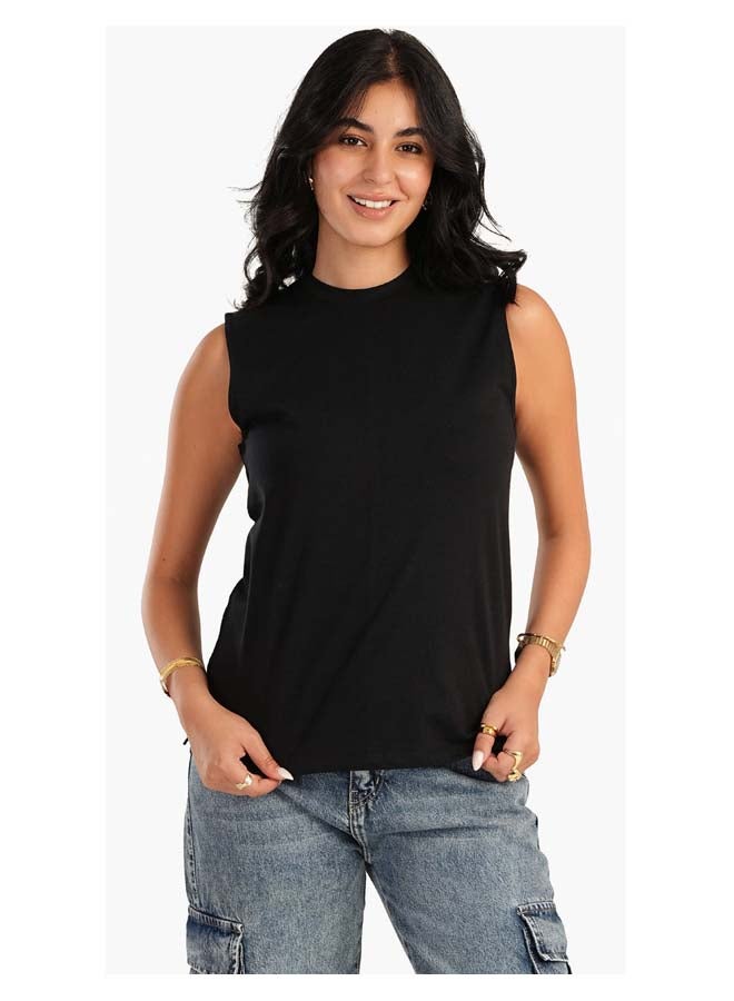 Carina Basic Sleeveless T-Shirt - Image 1