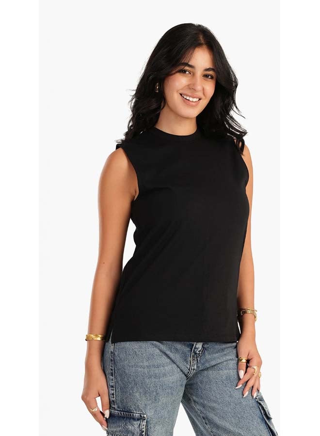 Carina Basic Sleeveless T-Shirt - Image 2