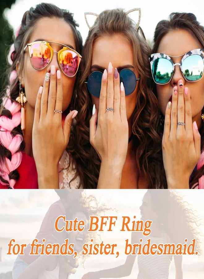 Bestyle Rose Gold Infinity Band Ring Cubic Zirconia Band Rings CZ Love Promise Rings Wedding Bands Delicate Small Cute Rings for s/Sister/Daughter, Size 7 - Image 4
