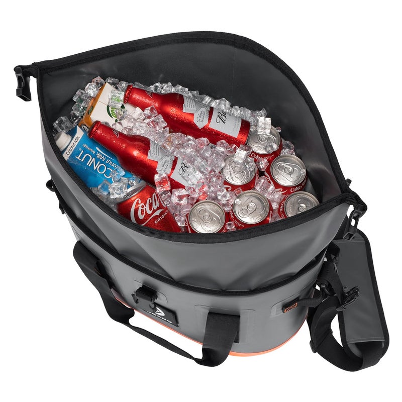 Vogano 40 Can Soft Cooler Bag - Insulated Leak-Proof Large Cooler Bag with Roll-Top Waterproof Seal | Portable Ice Chest for Camping, Beach, Travel, Picnics | 24HR Cold Retention (Dark Grey) - Image 4