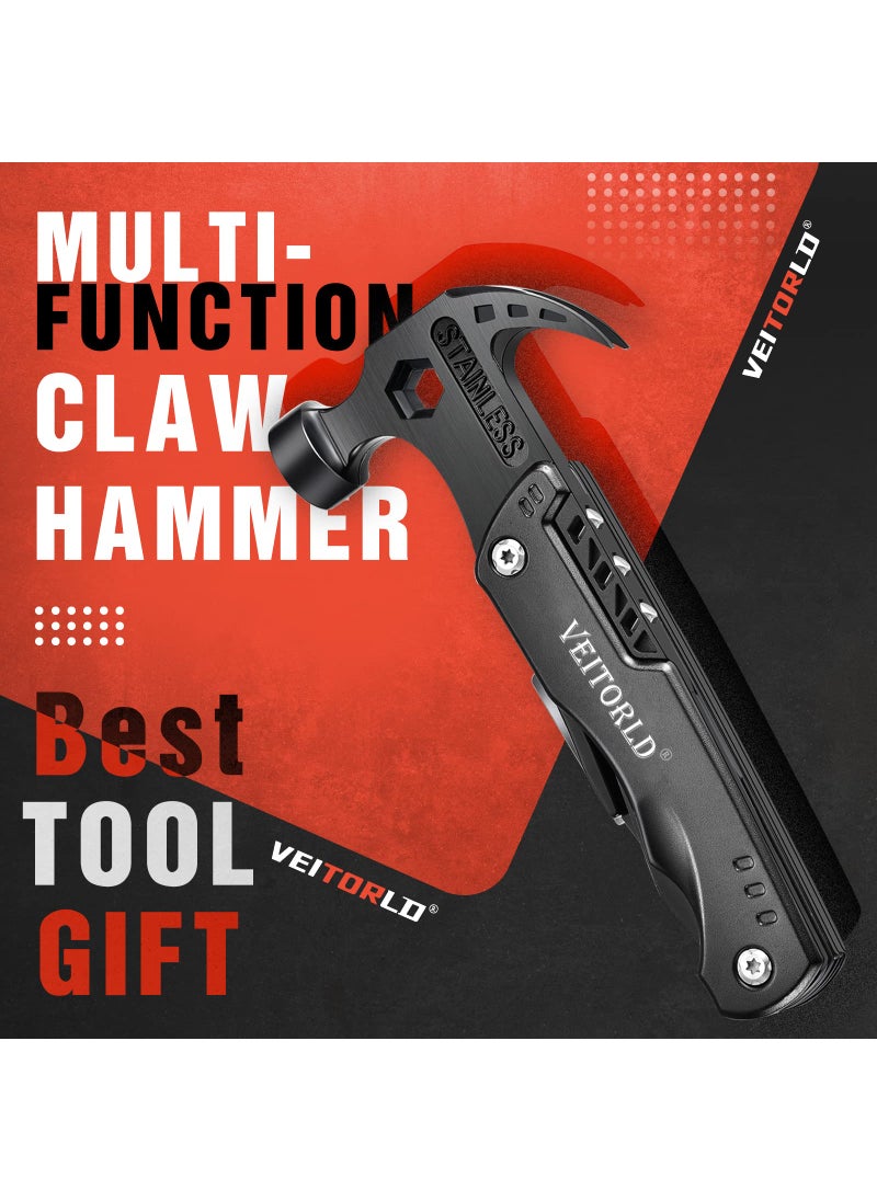 VEITORLD VEITORLD Gifts for Men Dad Him, Unique Anniversary Birthday Gifts Idea for Men Him Husband Boyfriend, All in One Tools Hammer Multitool, Camping Hunting Hiking Presents, Cool Gadgets  - Image 2