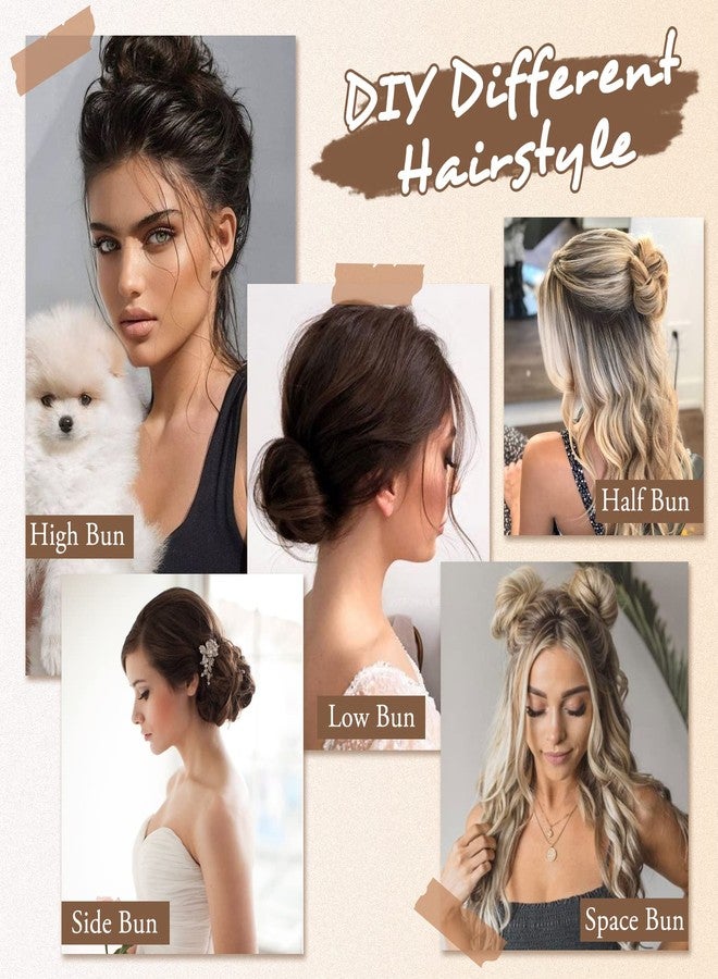 BARSDAR 100% Human Hair Bun Extension - Blonde Messy Bun Hairpieces for Women - Real Human Hair Natural Updo Chignons Daily - Image 5