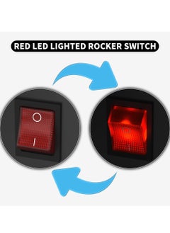 Y&D 12V 30A Rocker Switch, 4 Pin Red LED Lighted Toggle DPST Heavy Duty 30 Amp 12 Volt Waterproof Plug for Car RV Home (5pcs)  - Image 5