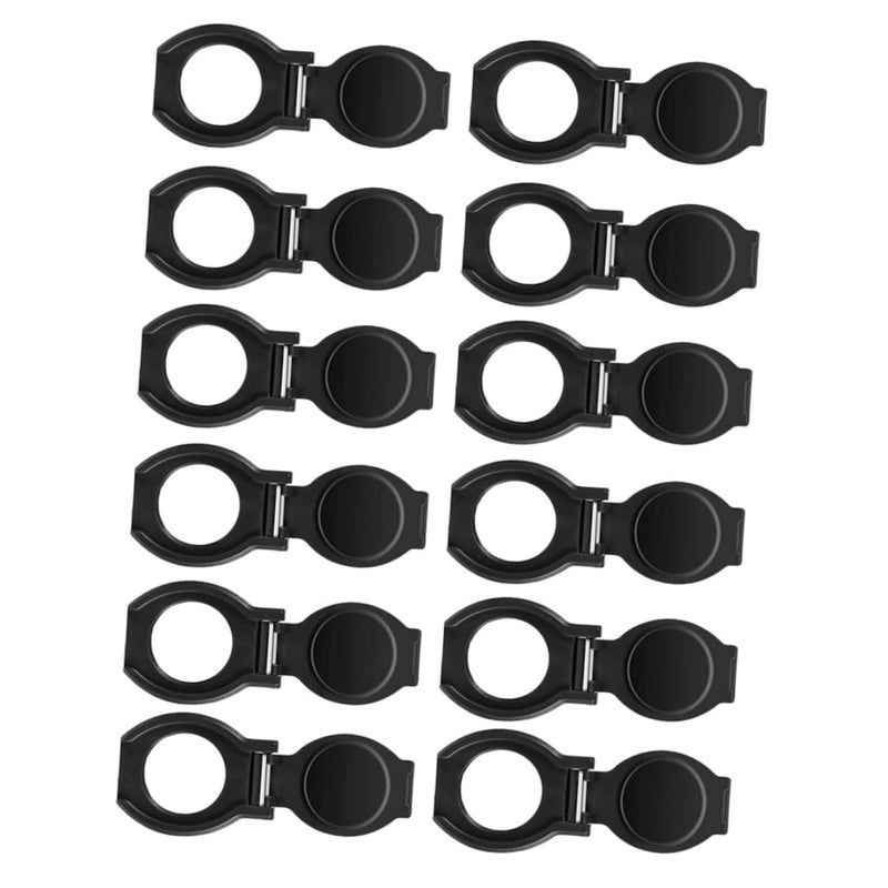 12 Pack Black Webcam Lens Covers For Laptops And Desktops Easy Install Privacy Protection - Image 2