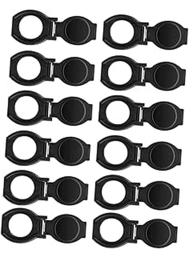 12 Pack Black Webcam Lens Covers For Laptops And Desktops Easy Install Privacy Protection - Image 1