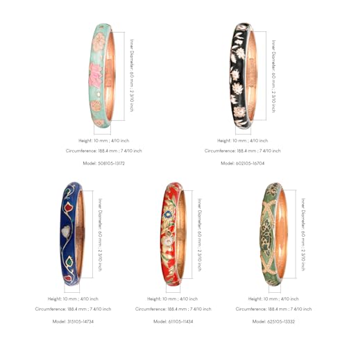 UJOY Women's Multi Designs Enamel Bracelet Set - Image 5
