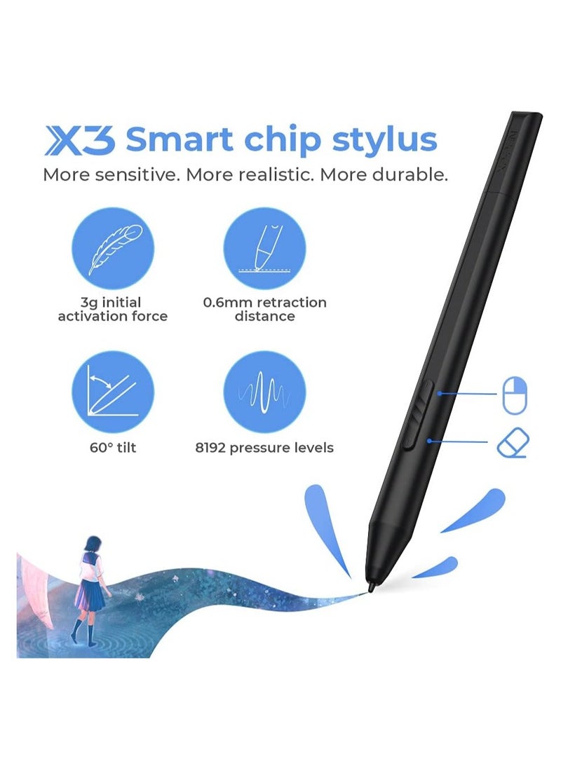XP-PEN Artist12 | 2nd | شاشة عرض رسومية بحجم 11.9 بوصة مع قلم رسم | شاشة رسم بتقنية مغلفة بالكامل مع وظيفة إمالة | قلم X3 Smart بدون بطارية  - Image 4