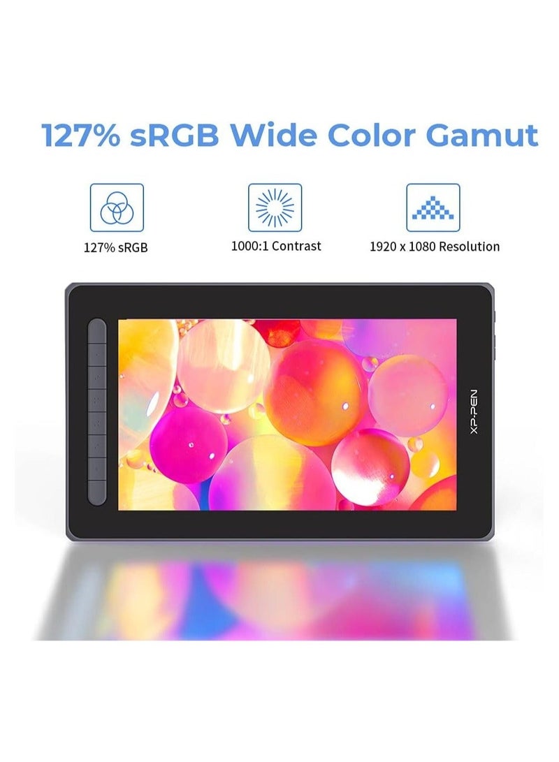 XP-PEN Artist 12 (2nd Gen) 11.9" Full-Laminated Pen Display, X3 Smart Battery-Free Stylus with 8192 Pressure Levels & Tilt, Full-Featured USB-C Connection, 127% sRGB Color Gamut - Image 3