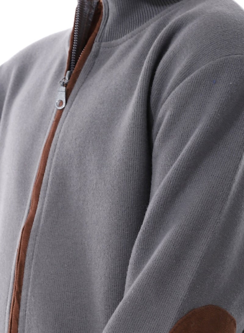 Andora Slash Pockets Plain Zipped Boys Sweatshirt_ Dark Grey - Image 5